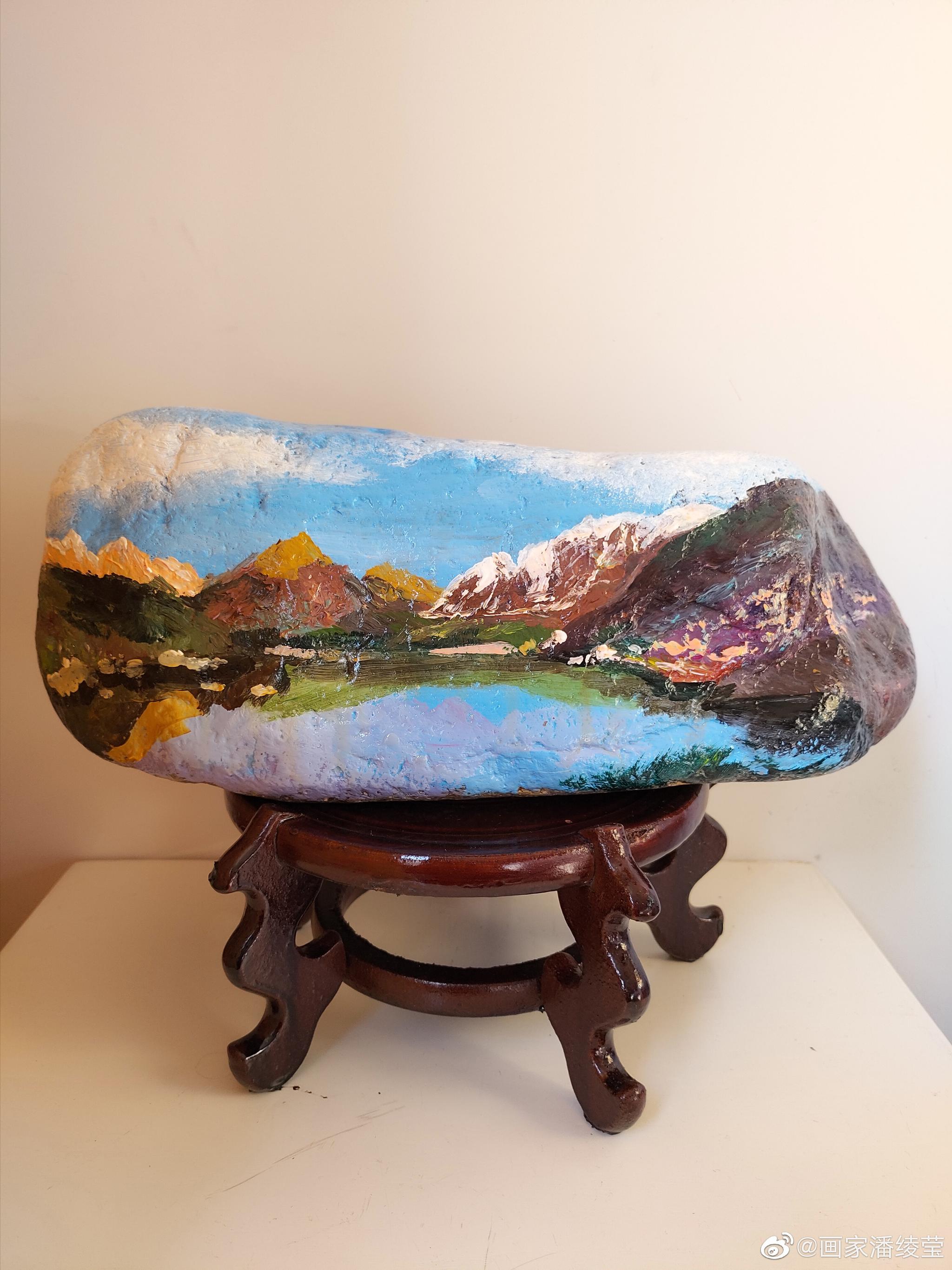 我画的风景油画石头_高清图集_新浪网