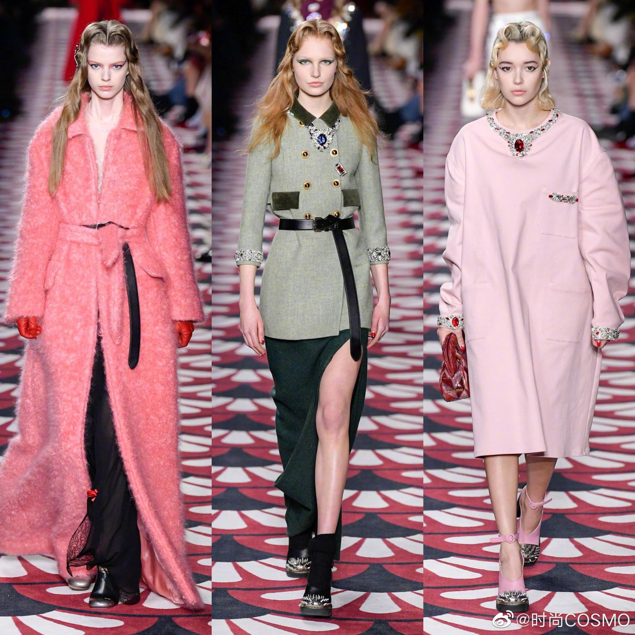 miumiu2020秋冬系列复古轻熟少女风熟悉的粉色系明快甜美