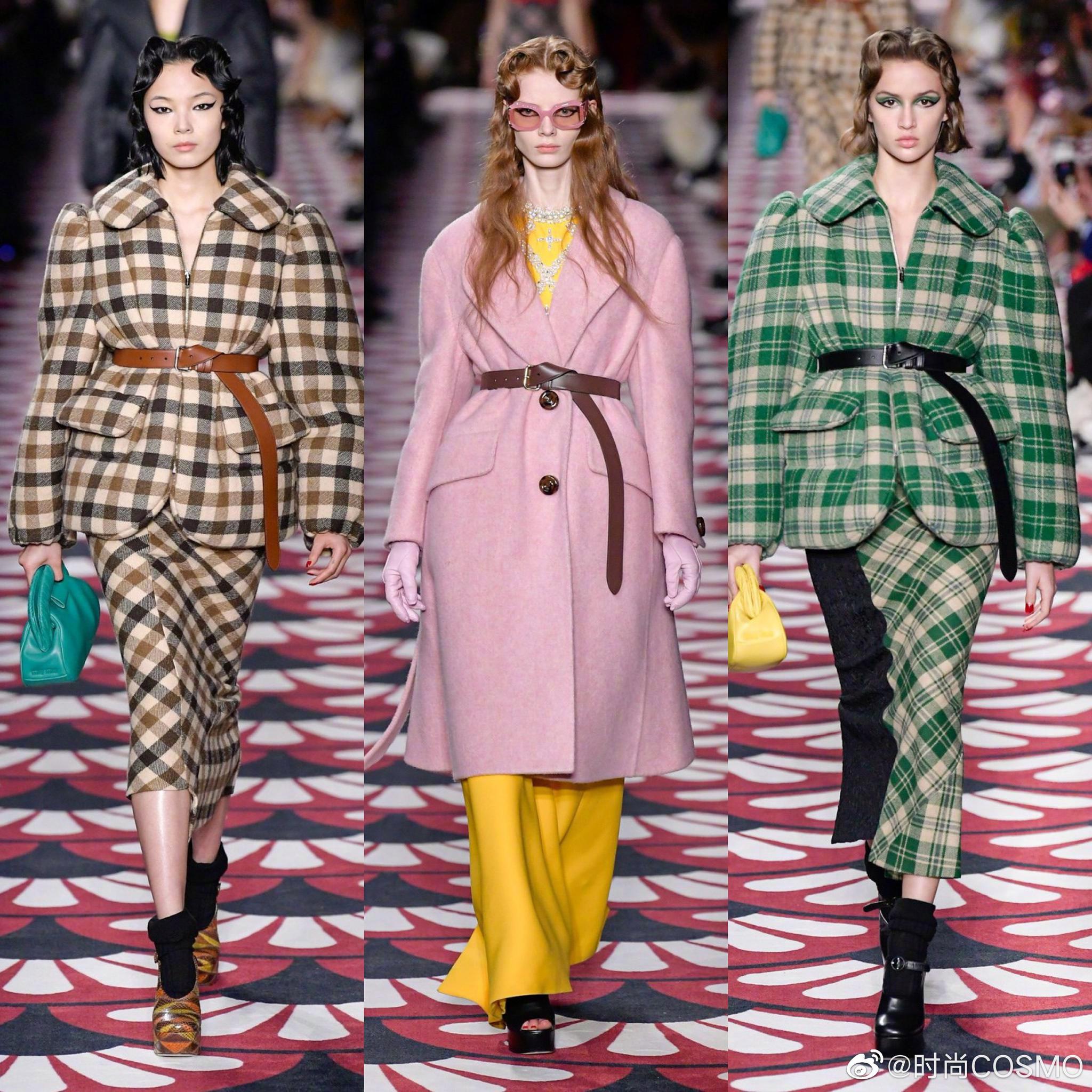 miumiu2020秋冬系列复古轻熟少女风熟悉的粉色系明快甜美