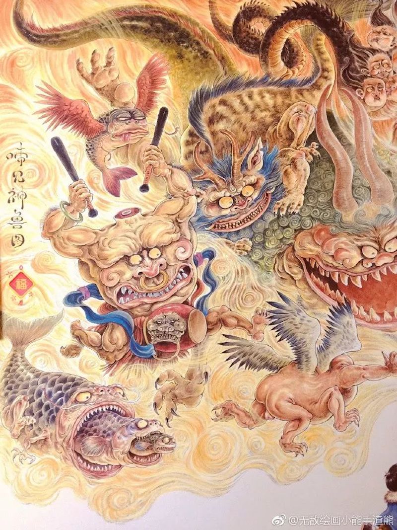 太震撼了85后帅哥笔下的鬼神世界让人一眼就爱上网友大神何时开画展