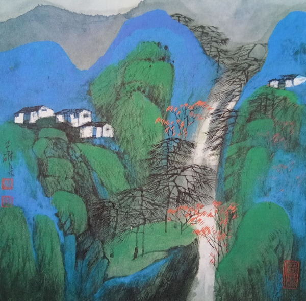 这四位画家1960年代在工艺美校曾得到申石伽等的指授