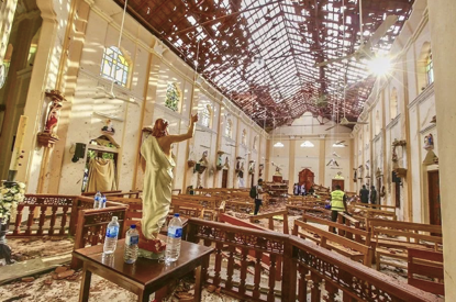 斯里兰卡被炸后的教堂，图片来自《外交学人》