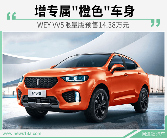 WEY VV5限量版预售14.38万元 增专属