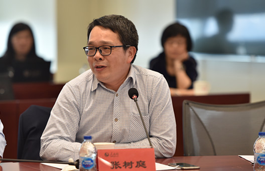 中国传媒大学副校长张树庭(翁奇羽 摄)厦门大学新闻传播学院院长余