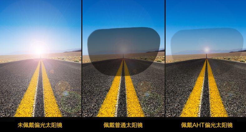 5%,aht的偏光镜片,通过反复多次的精密实验,能做到99.99%的偏光率.