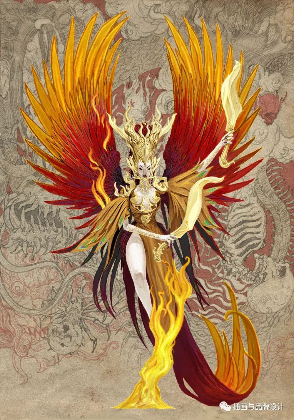 插画丨歪果帅大叔画出东方味十足的神话鬼怪简直酷到没朋友