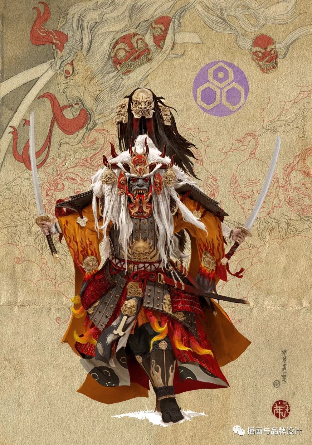 插画丨歪果帅大叔画出东方味十足的神话鬼怪简直酷到没朋友