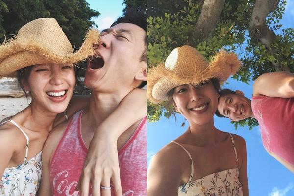 隋棠抱老公同框照有够闪 丝婚度假穿超辣