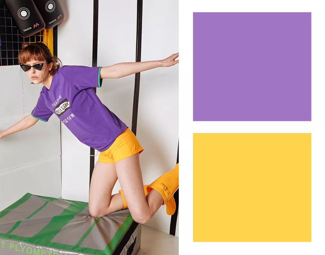 3,香芋紫芒果黄:又奶又元气的甜心搭配,特别适合小可爱类型的女生,像