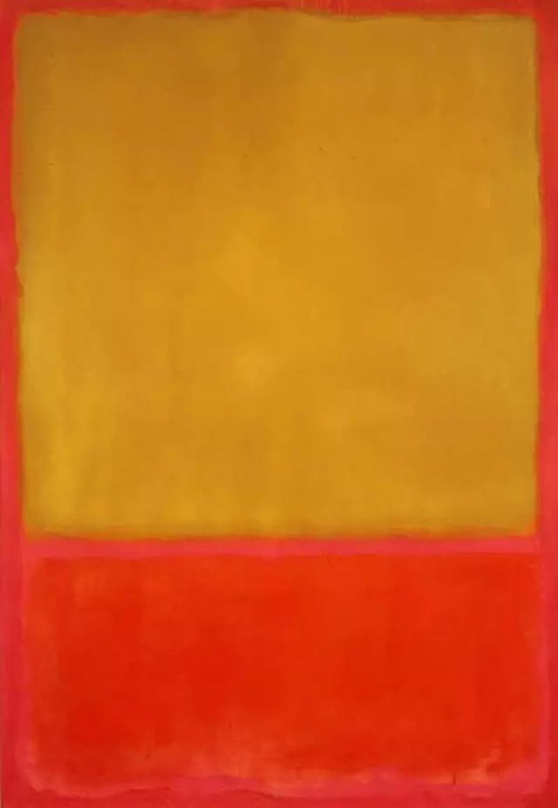 马克·罗斯科《ochre and red on red》,1954年