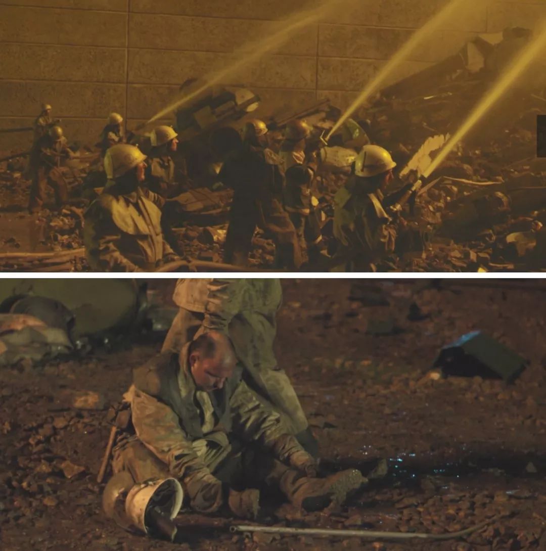 甚至,还有一些消防员就是专门抬伤员的,抬着抬着自己也摔倒在地.