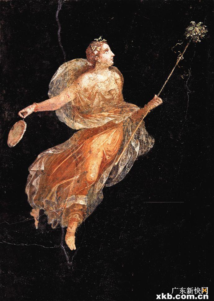 穿托加袍的孩童像■巴克斯与女祭司壁画■烧焦的面包■鹿头造型青铜