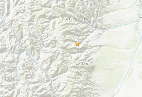 阿根廷西部发生5.6级地震。（图片来源：美国地质勘探局网站截图）