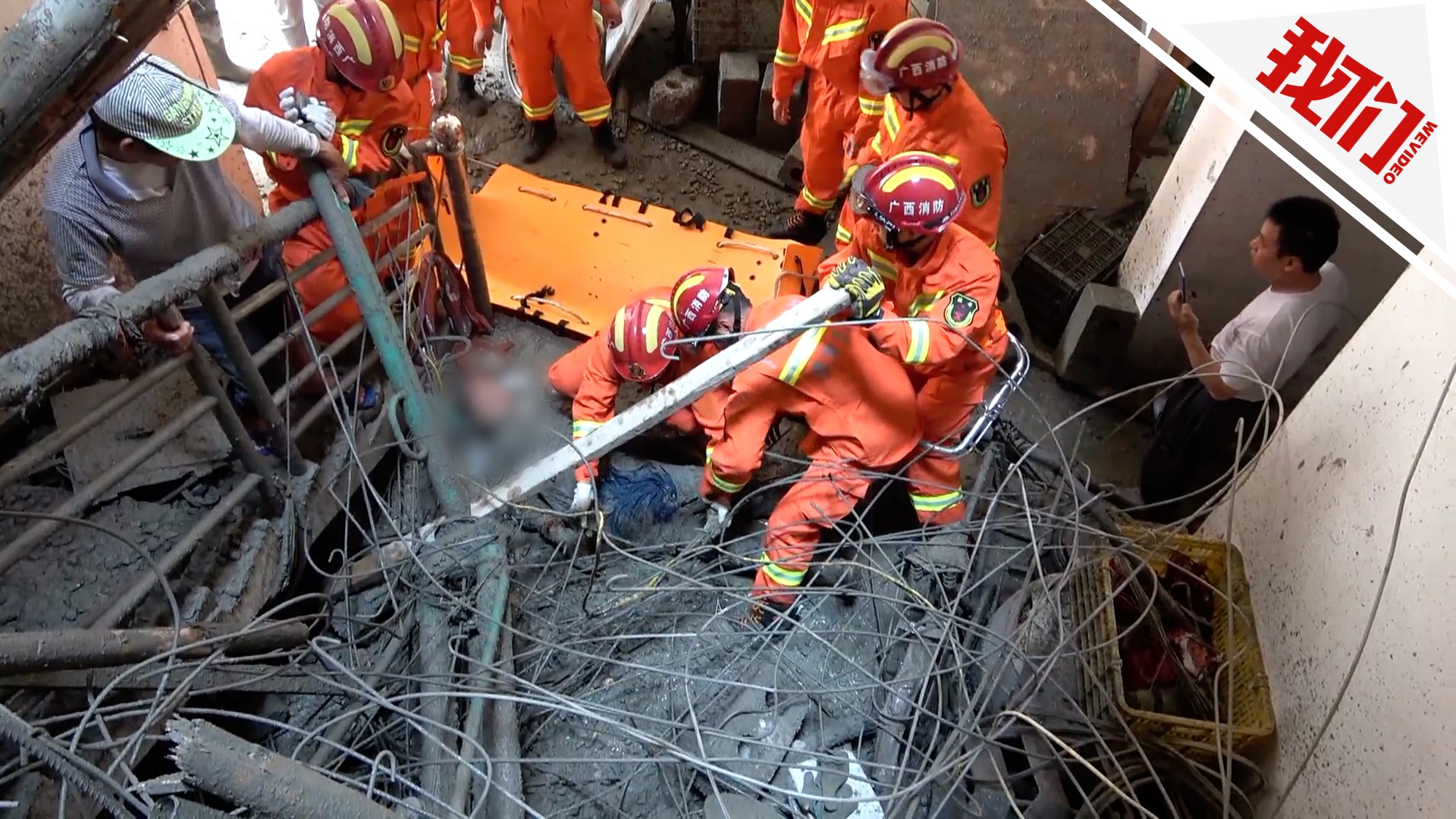 5月12日,广西贵港市覃塘区一建筑工地发生事故.