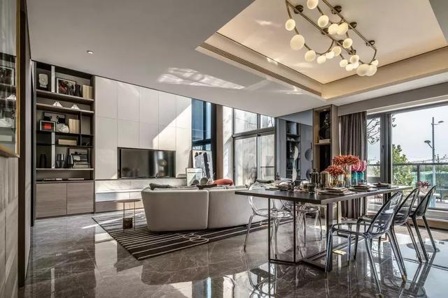 现代简约风别墅装修,双层挑空客厅,高雅出尘