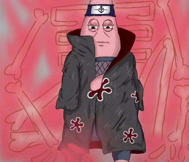 当海绵宝宝与火影合体,派大星变鼬神,海绵宝宝直接开仙人模式!