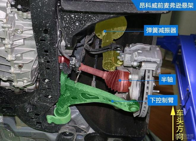 前悬架解析2019款昂科威作为小改款车型,底盘整体布置和结构基本保持