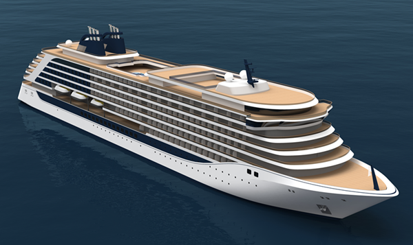 签约建造的国产豪华邮轮设计图.