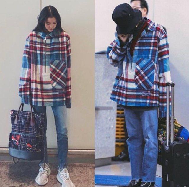 辣妈佟丽娅格子衫配红马甲少女感十足,撞衫欧阳娜娜权志龙也不怕