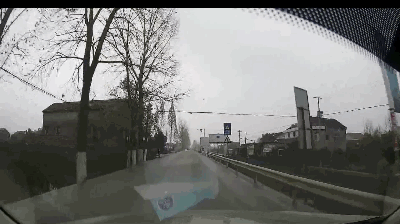 交通事故gif警示录:行人横穿马路遇野蛮驾驶者,酿祸事-新浪汽车