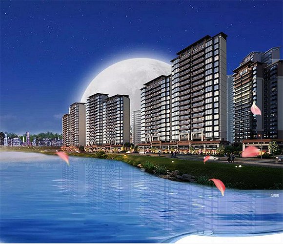 依新坡湖而建的大唐盛世,在优越地段匠心打造的头排湖景房,推出[观湖]