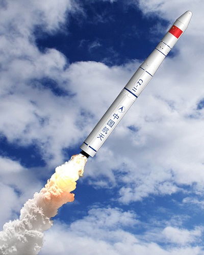 　长征十一号火箭（模拟图）。 图/中国运载火箭技术研究院官网