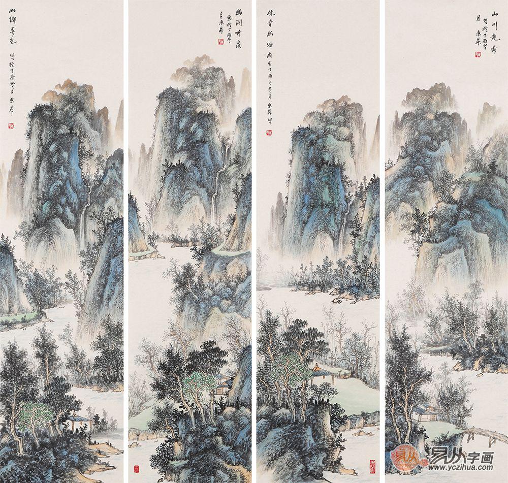 著名山水画家赵洪霞山水画作品赏析