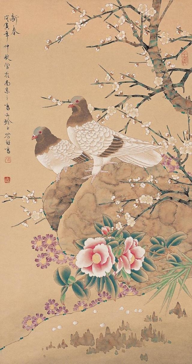 由于受到恩师陈之佛先生的影响,喻继高的工笔重彩花鸟画更直接以造化