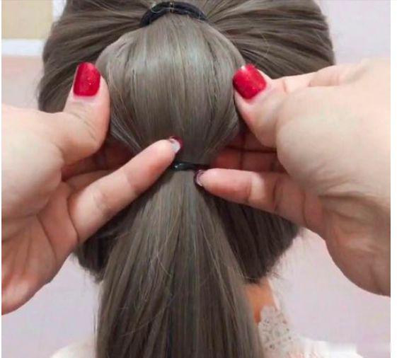 炎热的夏天,马尾灯笼辫扎起来,既好看又凉快