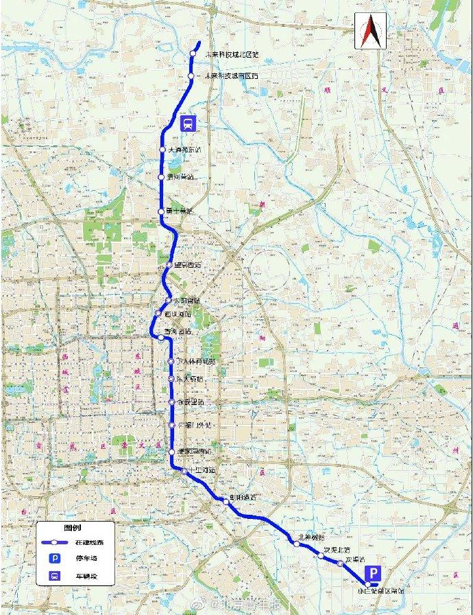 北京地铁13号线规划图片
