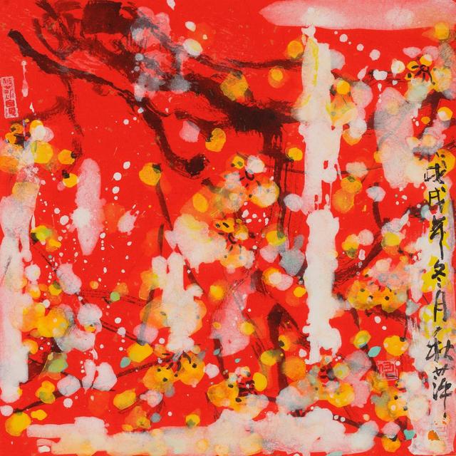 艺术家秋萍中国红系列小品欣赏|齐辛民|中国画|刘曦林_新浪新闻