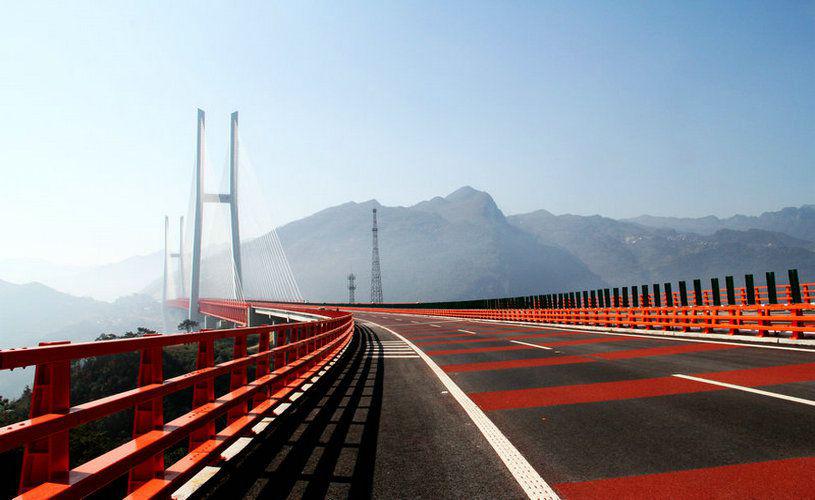 世界第一高桥尼珠河大桥,深山峡谷架高桥,巨龙飞舞入云端!