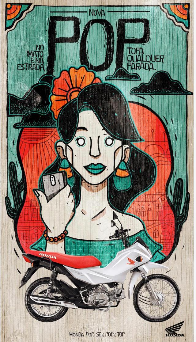 巴西本田pop摩托车广告创意 爱情故事桑巴轰鸣