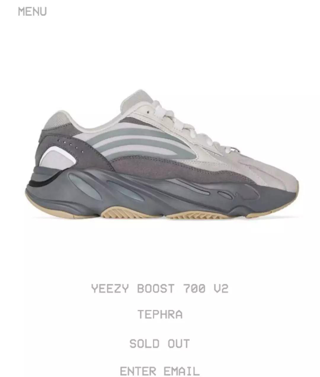 上架7 分钟全码售罄!「火山灰」yeezy 700 v2 会是黑马么?