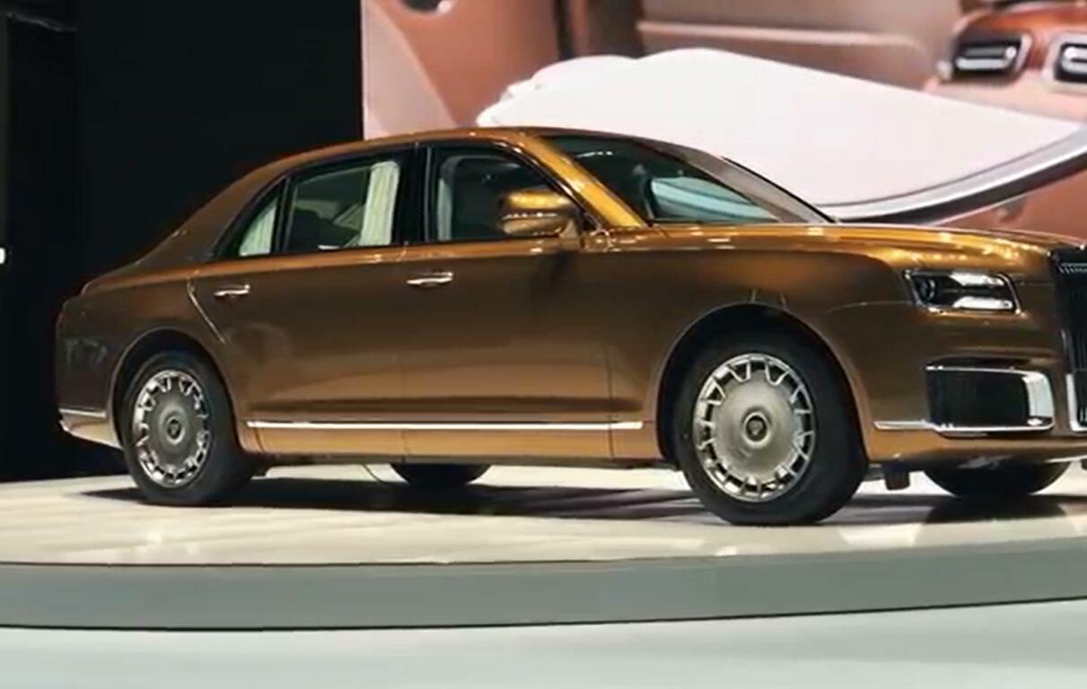 俄罗斯总统座驾auruss600轿车日内瓦车展实拍