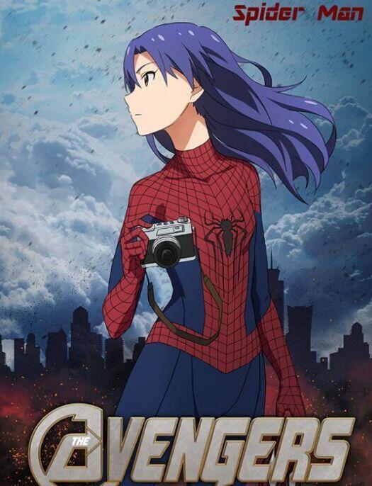 当漫威英雄娘化变成二次元偶像画风spiderman和钢铁侠最赞
