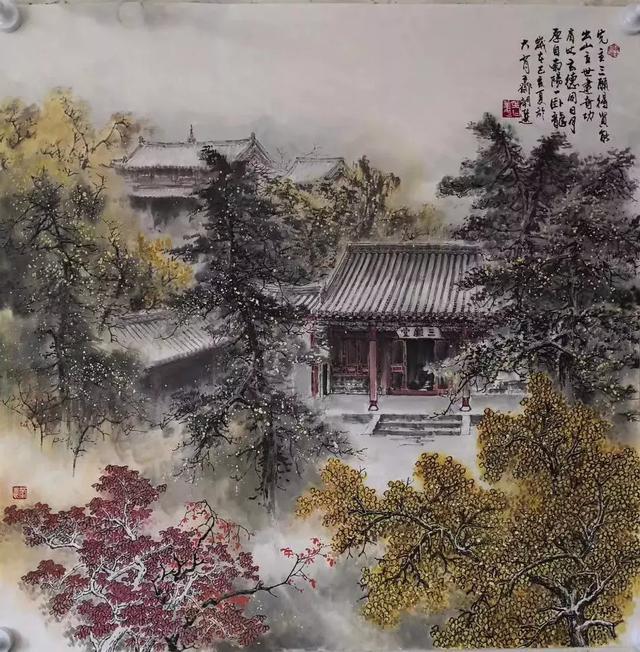 北京胡同王姜开选关注南阳卧龙岗妙笔绘就古祠美景