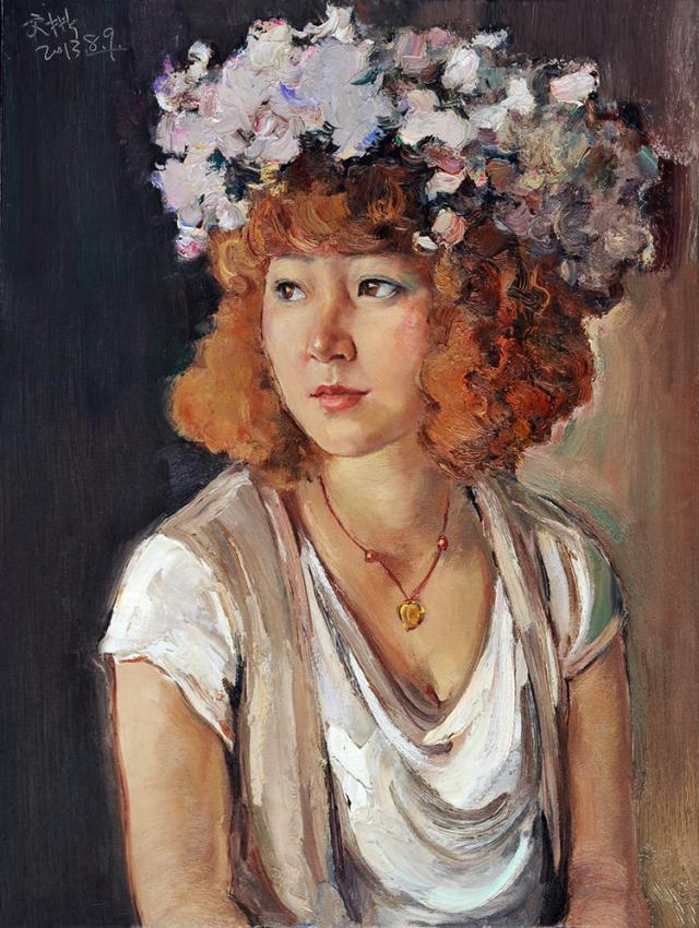 天津美院油画系主任袁文彬女体油画写生作品欣赏