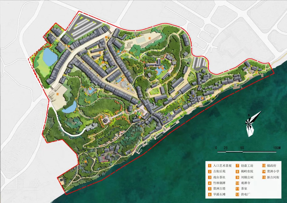 萱洲古镇总平面图