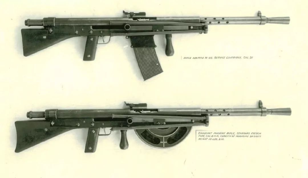 30-06版本,下为8mm勒贝尔版本而这一改,却将本就名声不好的绍沙轻机枪
