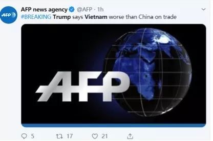 而不少同样关注到此事的美国网民则怀疑特朗普是不是又要对越南“开战”了。