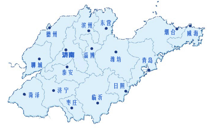 山东行政区划图 图片来源：山东省人民政府网站