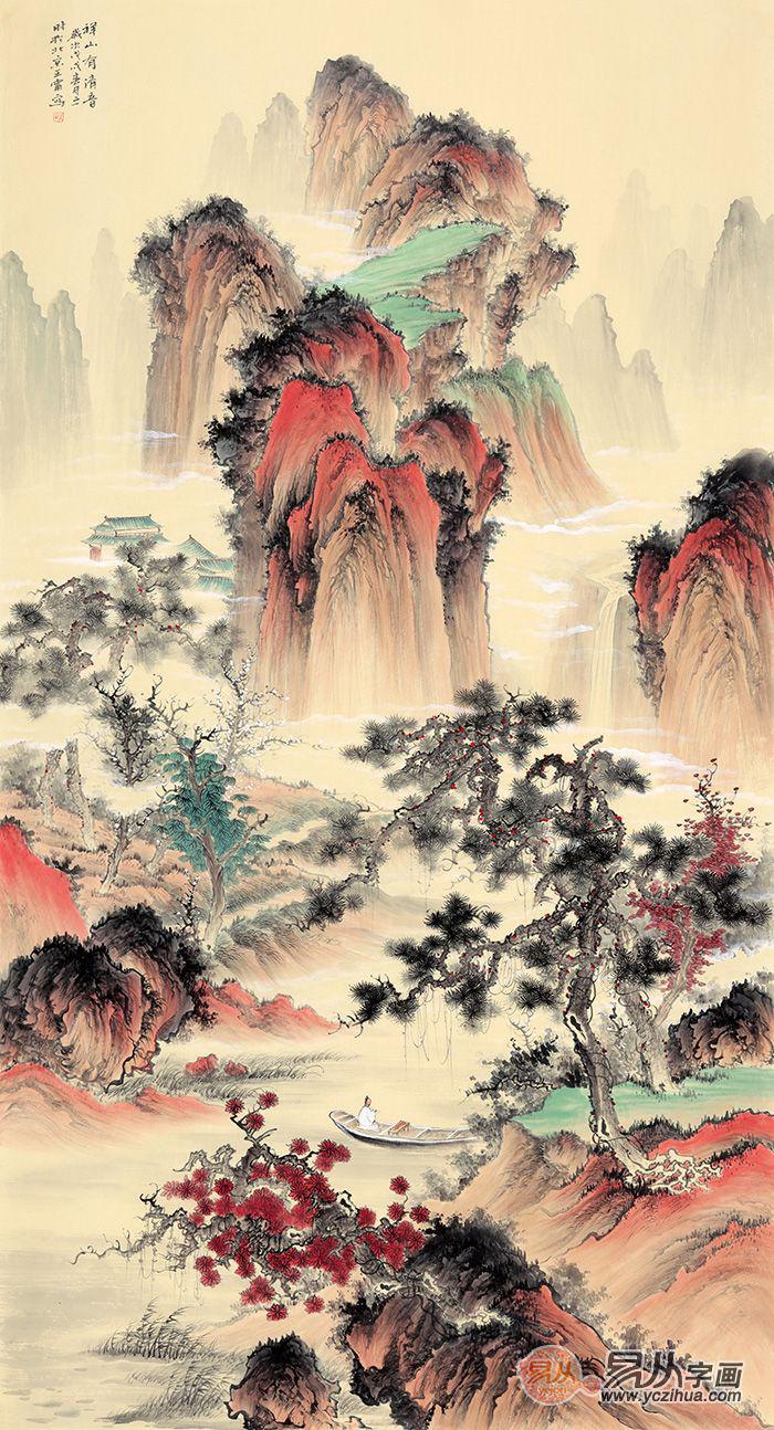 国画欣赏」王宁仿古山水画《祥山有清音》品赏_新浪新闻