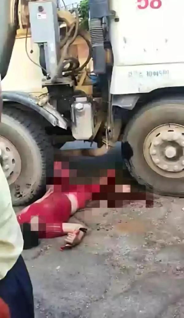 事发海口!女子双腿惨遭水泥罐车碾压!现场视频触目惊心