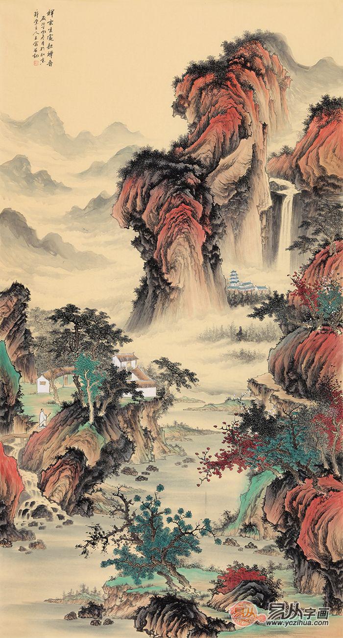中美协画家王宁国画山水画欣赏空灵俊秀意境高远