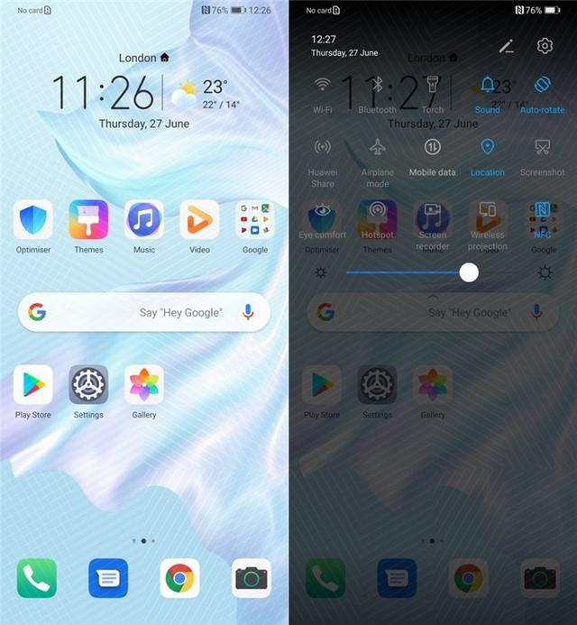 华为emui10界面首次曝光流畅度提升ui微调