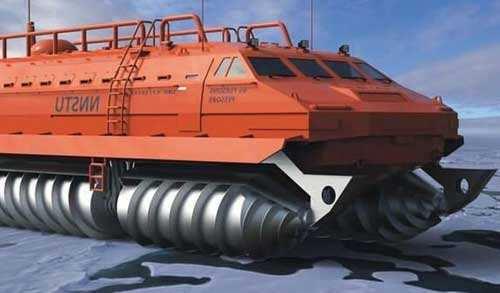 螺旋推进车是一种利用滚动摩擦力行驶的特种车辆