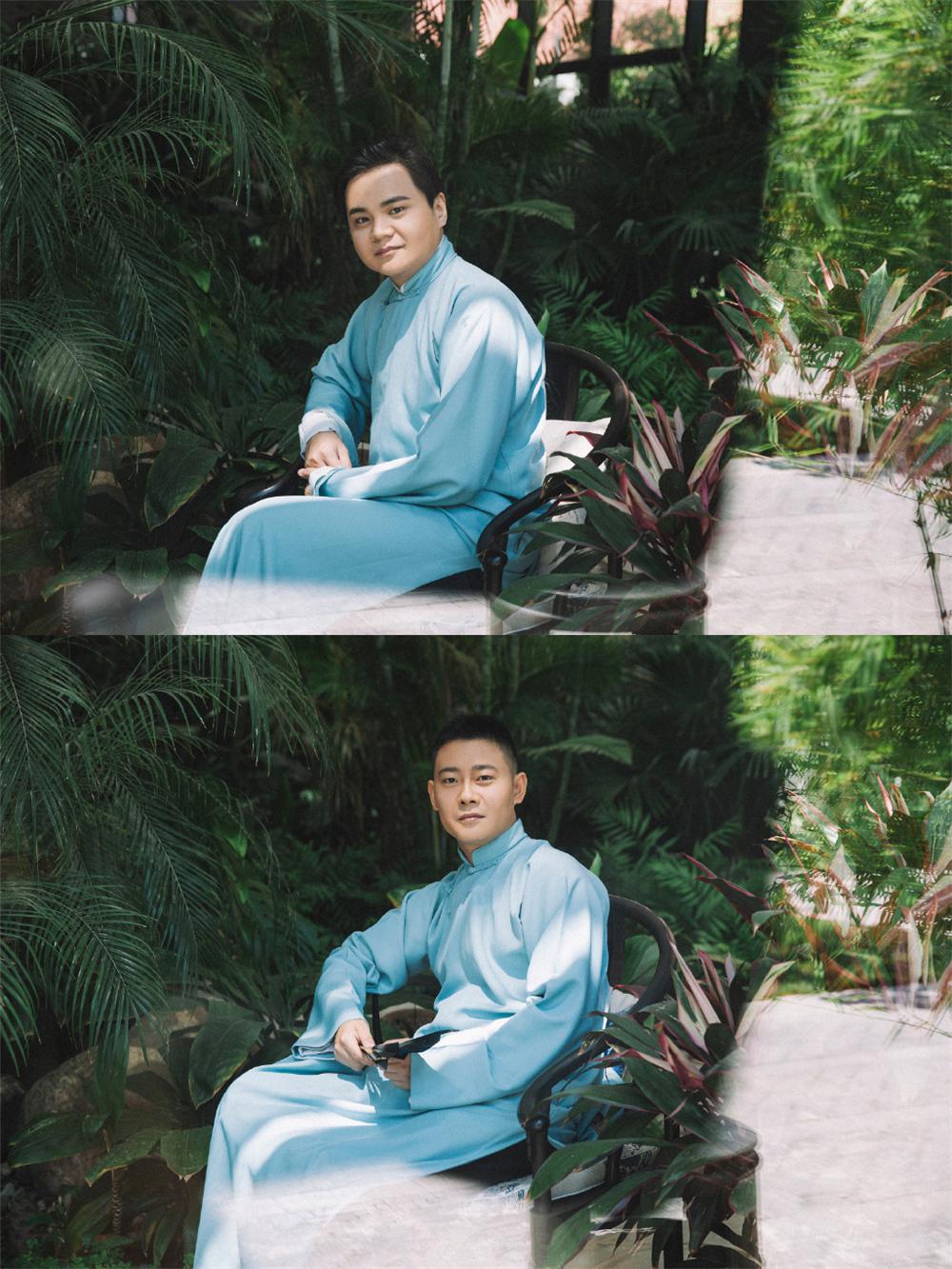 郭麒麟长袍俊朗非凡,老爹郭德纲风度翩翩