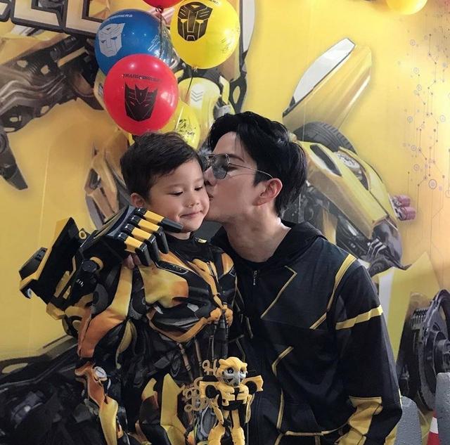 mike为5岁儿子举办超大派对庆生表白小咖啡爱你三千遍