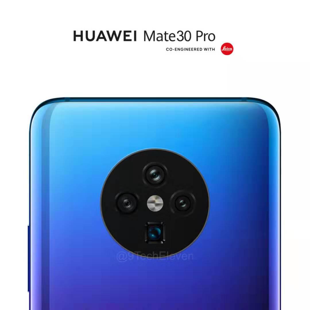 后大花洒前小刘海华为mate30真机渲染图亮相引网友激烈讨论